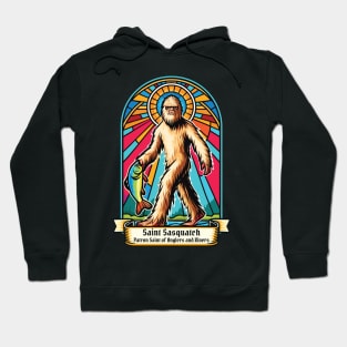 Saint Sasquatch Patron of Anglers - Fishing Legend Graphic Hoodie